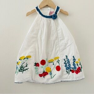 Cutey Couture Girls Dress - Embellished Floral Embroidered